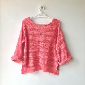 Roxy coral crochet top